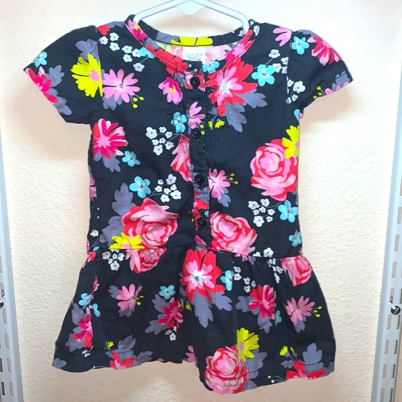 Carter’s Flower Button Dress - Picture 1 of 6
